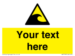 Custom warning tsunami hazard zone